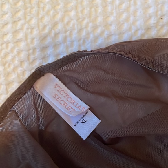 NWOT Victorias Secret Unlined Brown Lace Bra & Panty set 38D/XL​ - Picture 5 of 10